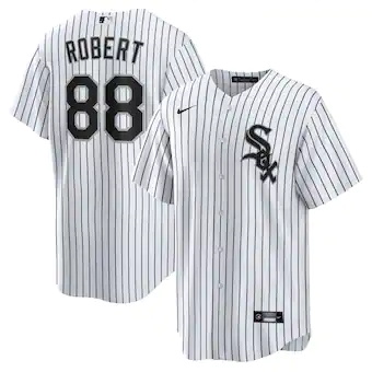 mens nike luis robert white chicago white sox replica playe